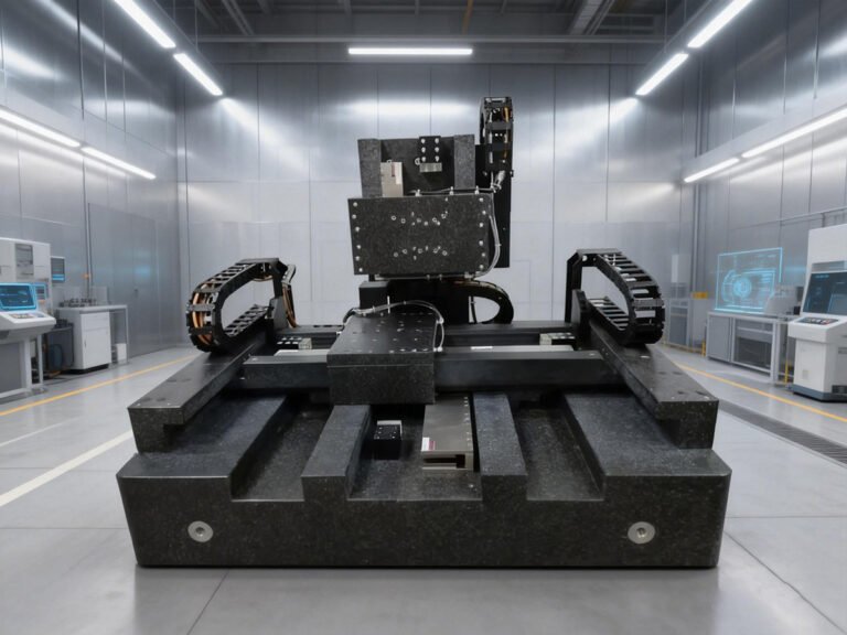 Features of granite guide rail platforms