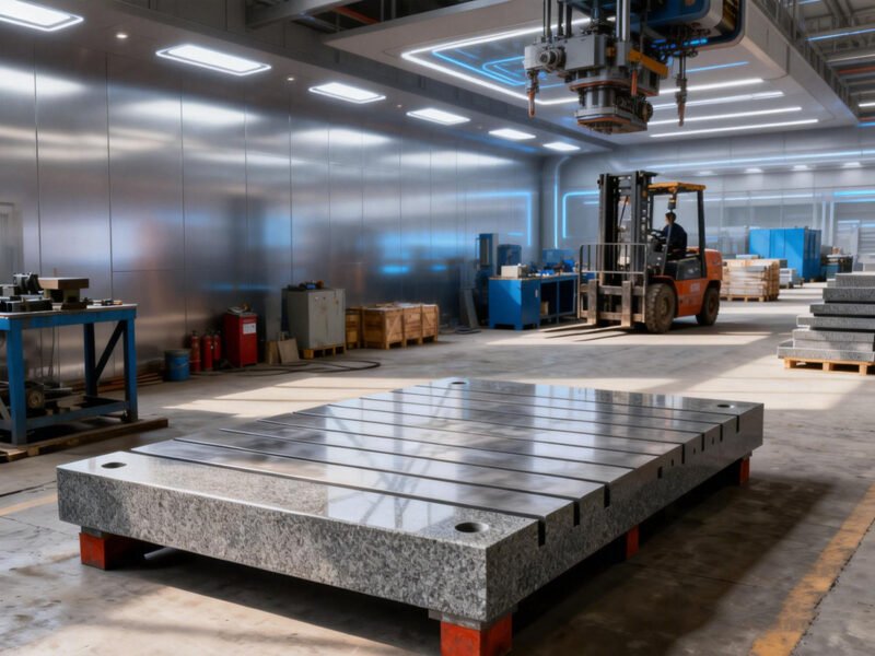 Green granite testing platform