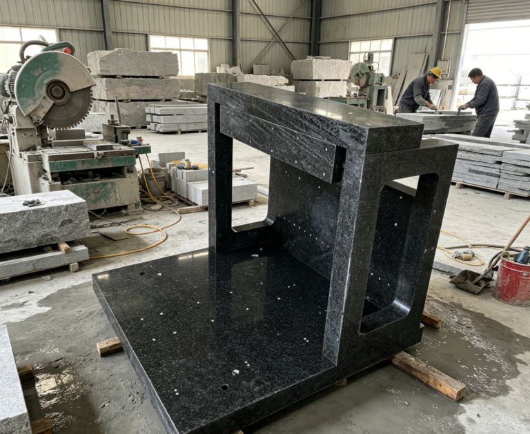 Features of the granite base of a coordinate measuring machine