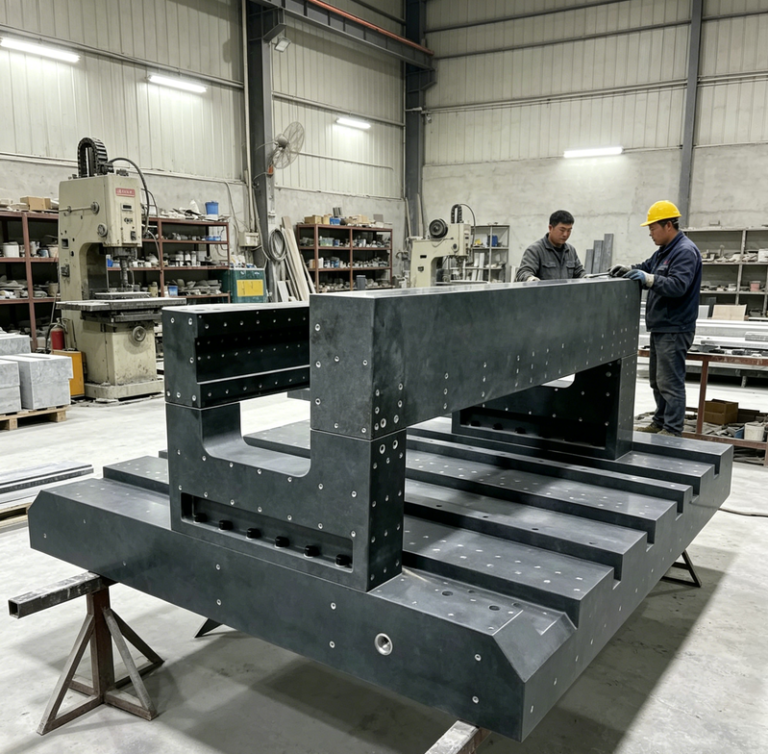 Does the color of granite affect the accuracy of a coordinate measuring machine?