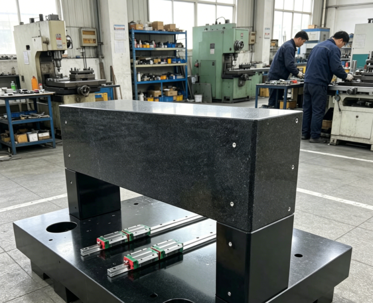 What are the machining processes for precision granite components?