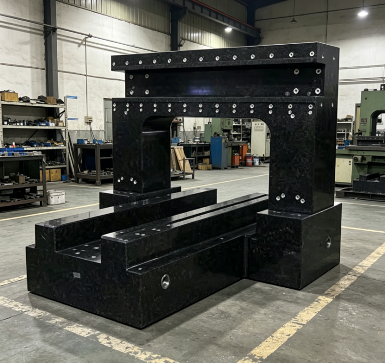 How is the specific operation of constant-temperature heat aging treatment for granite components performed?