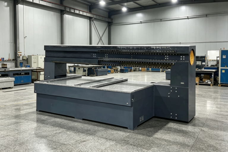 Why are granite bases almost universally used for the retrofitting and upgrading of laser equipment?