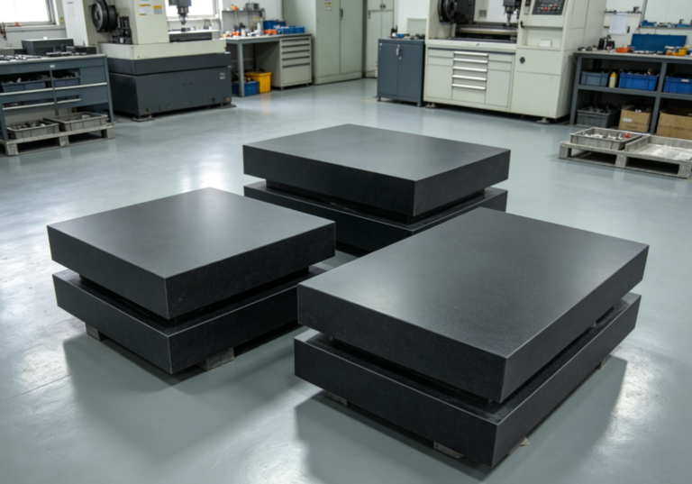 High-precision marble platforms facilitate precision inspection and mold machining.