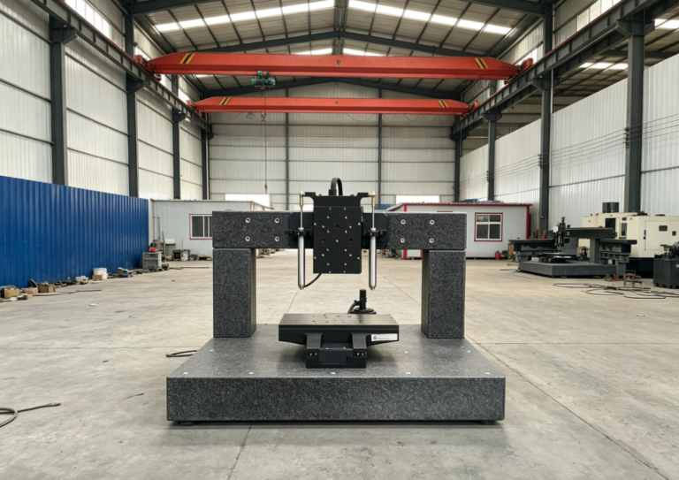 Data monitoring and analysis of the granite base of a Chinese coordinate measuring machine